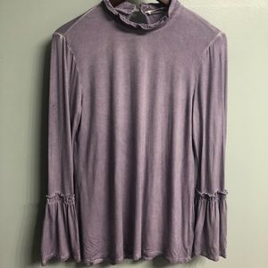 Purple Bell Sleeve blouse